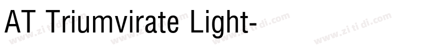 AT Triumvirate Light字体转换